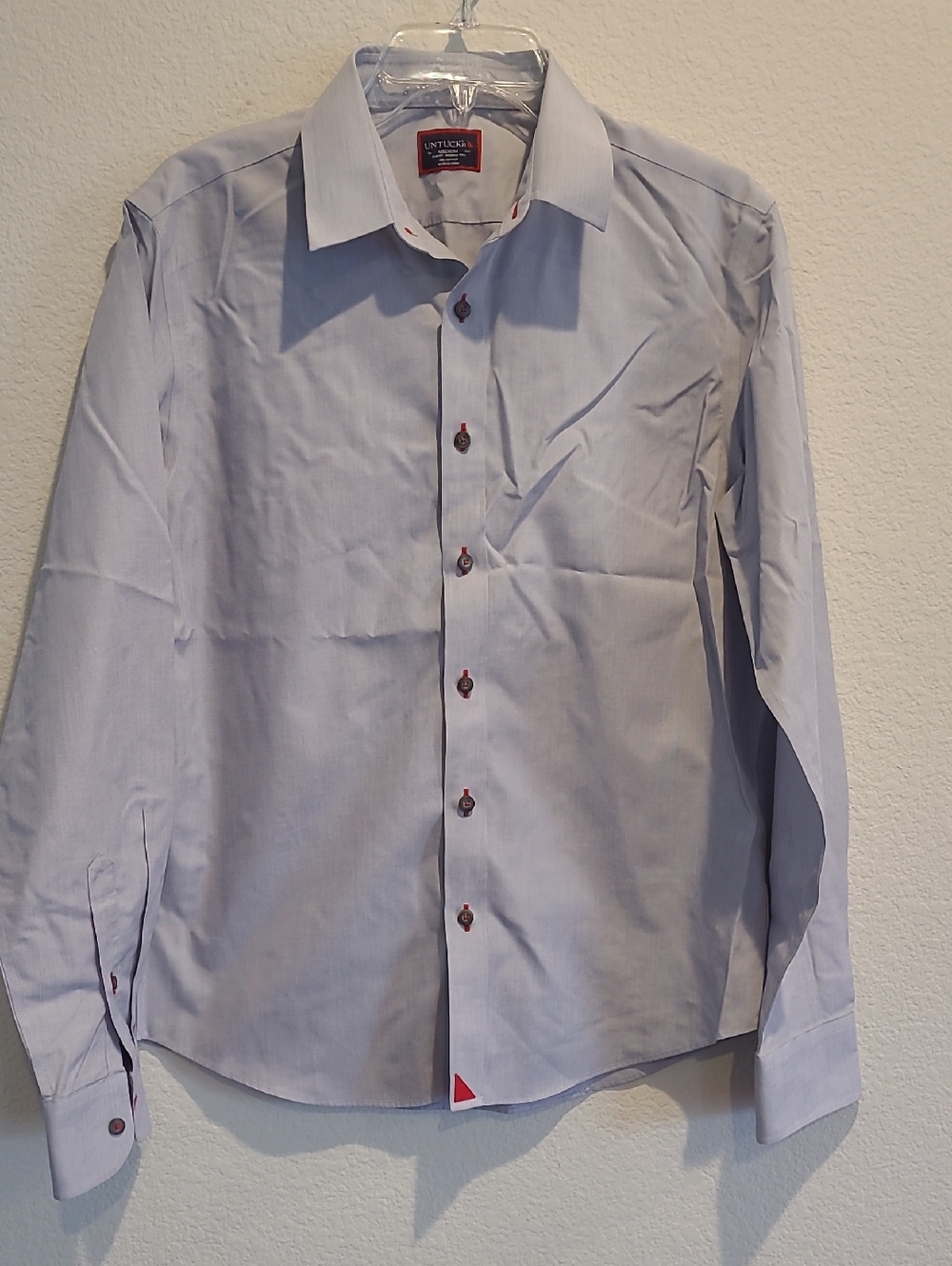 UNTUCKit Men's Pale Blue/Gray/Lavendar Long-Sleeve Button-Down Shirt Size M